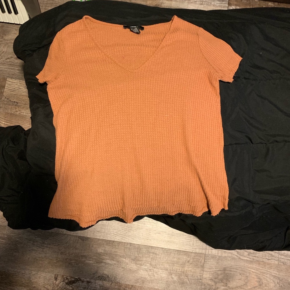 Forever 21 waffle v neck